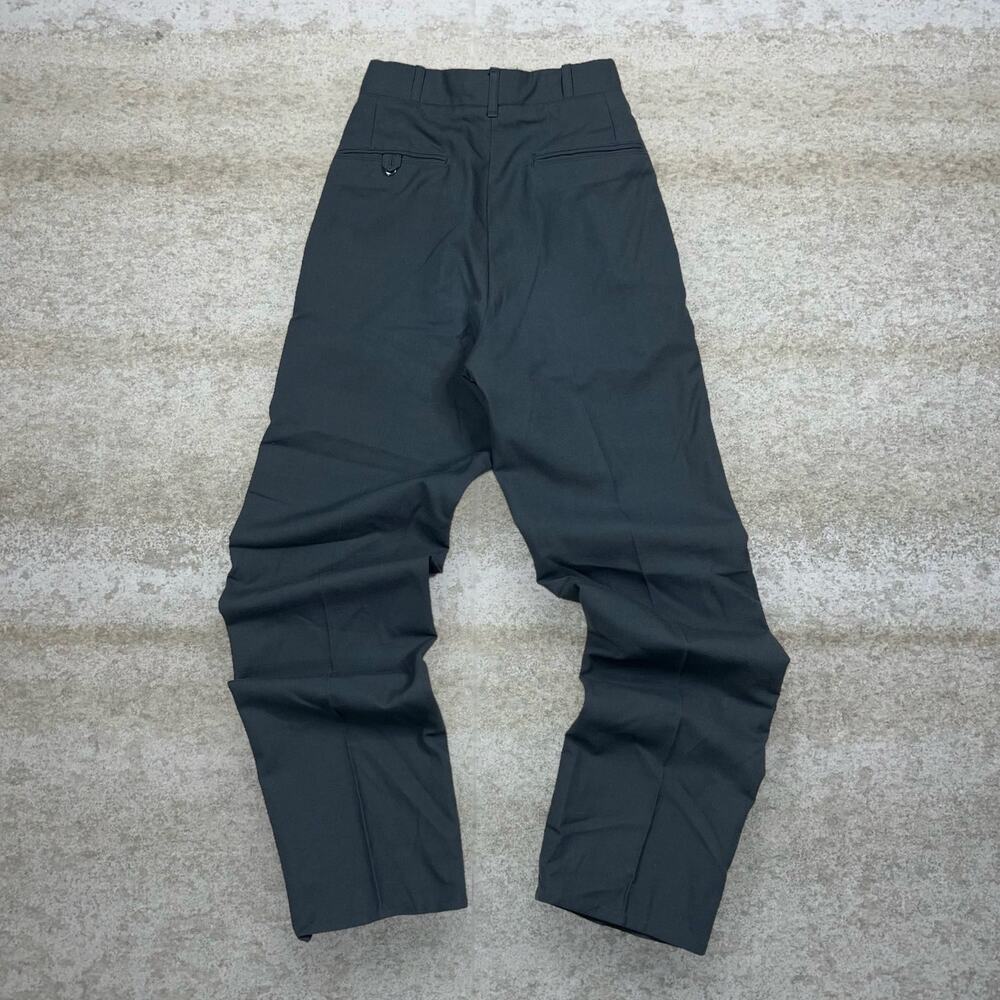 Vintage 90s Military Wool Dress Pants 24x30 Straight Leg Olive Green Flat Front